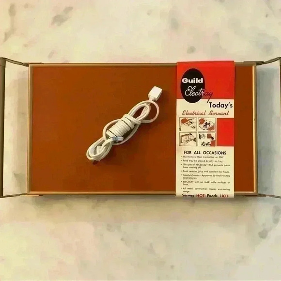 Amazing  new old stock! Guild Electray heated serving tray. New with packaging - Picture 1 of 10